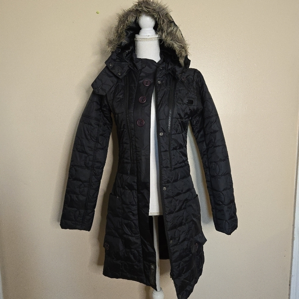 DC Puffer Parka with Detachable Fur Hood